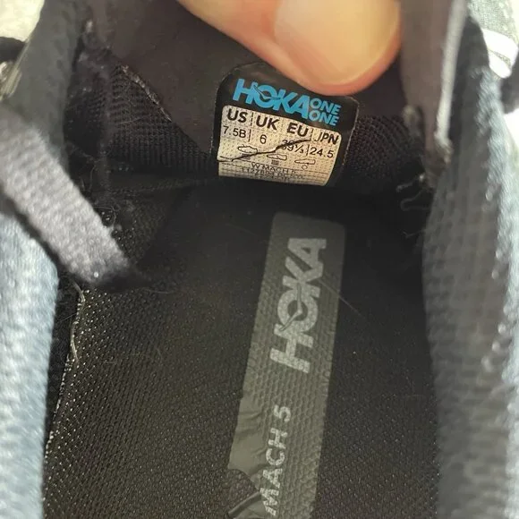 Hoka One Mach 5 Women's Size 7.5B (Medium) Running Shoes Black - Picture 10 of 10